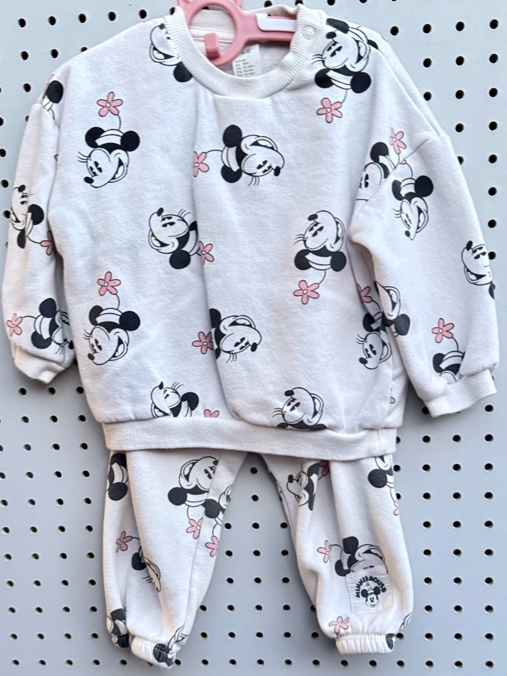 Disney Minnie Mouse Floral 2-Piece Sweatshirt & Jogger Set – 18months